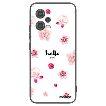 Picasee silikonowe czarne etui na Xiaomi Poco X5 - Hello there