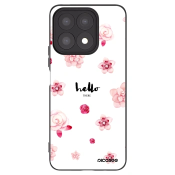 Picasee silikonowe czarne etui na Honor X8a - Hello there