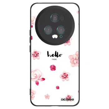 Picasee silikonowe czarne etui na Honor Magic5 Pro - Hello there
