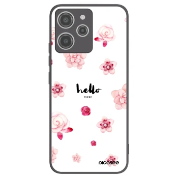 Picasee silikonowe czarne etui na Xiaomi Redmi 12 4G - Hello there