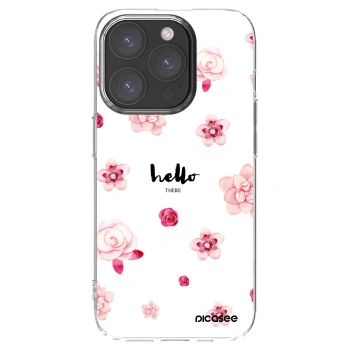 Picasee silikonowe przeźroczyste etui na Apple iPhone 15 Pro - Hello there