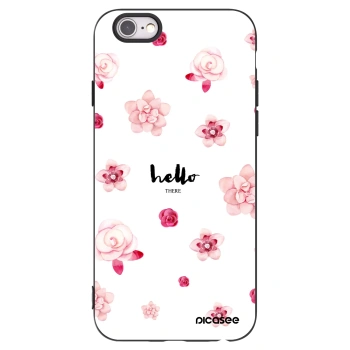Picasee silikonowe czarne etui na Apple iPhone 6/6S - Hello there