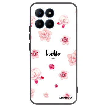 Picasee silikonowe czarne etui na Honor 70 Lite - Hello there