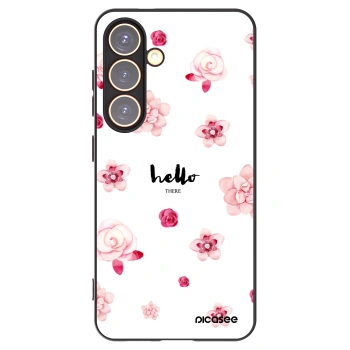 Picasee silikonowe czarne etui na Samsung Galaxy S24 S921B 5G - Hello there