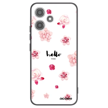 Picasee silikonowe czarne etui na Xiaomi Redmi 12 5G - Hello there