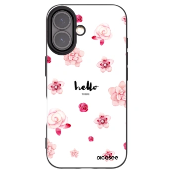 Picasee silikonowe czarne etui na Apple iPhone 16 - Hello there