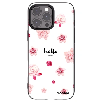 Picasee silikonowe czarne etui na Apple iPhone 16 Pro Max - Hello there