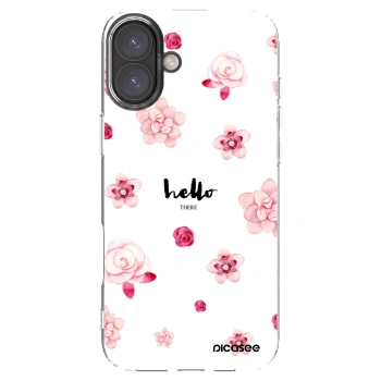 Picasee silikonowe przeźroczyste etui na Apple iPhone 16 Plus - Hello there