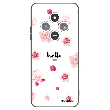 Picasee silikonowe czarne etui na Xiaomi Redmi 14C - Hello there