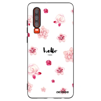 Picasee silikonowe czarne etui na Huawei P30 - Hello there