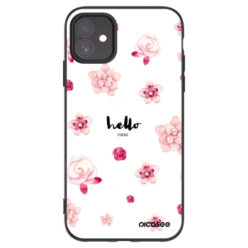 Picasee silikonowe czarne etui na Apple iPhone 11 - Hello there