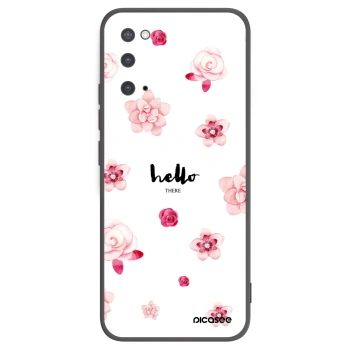 Picasee silikonowe czarne etui na Samsung Galaxy S20 G980F - Hello there