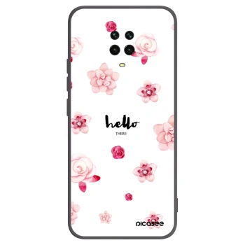 Picasee silikonowe czarne etui na Xiaomi Redmi Note 9 Pro - Hello there