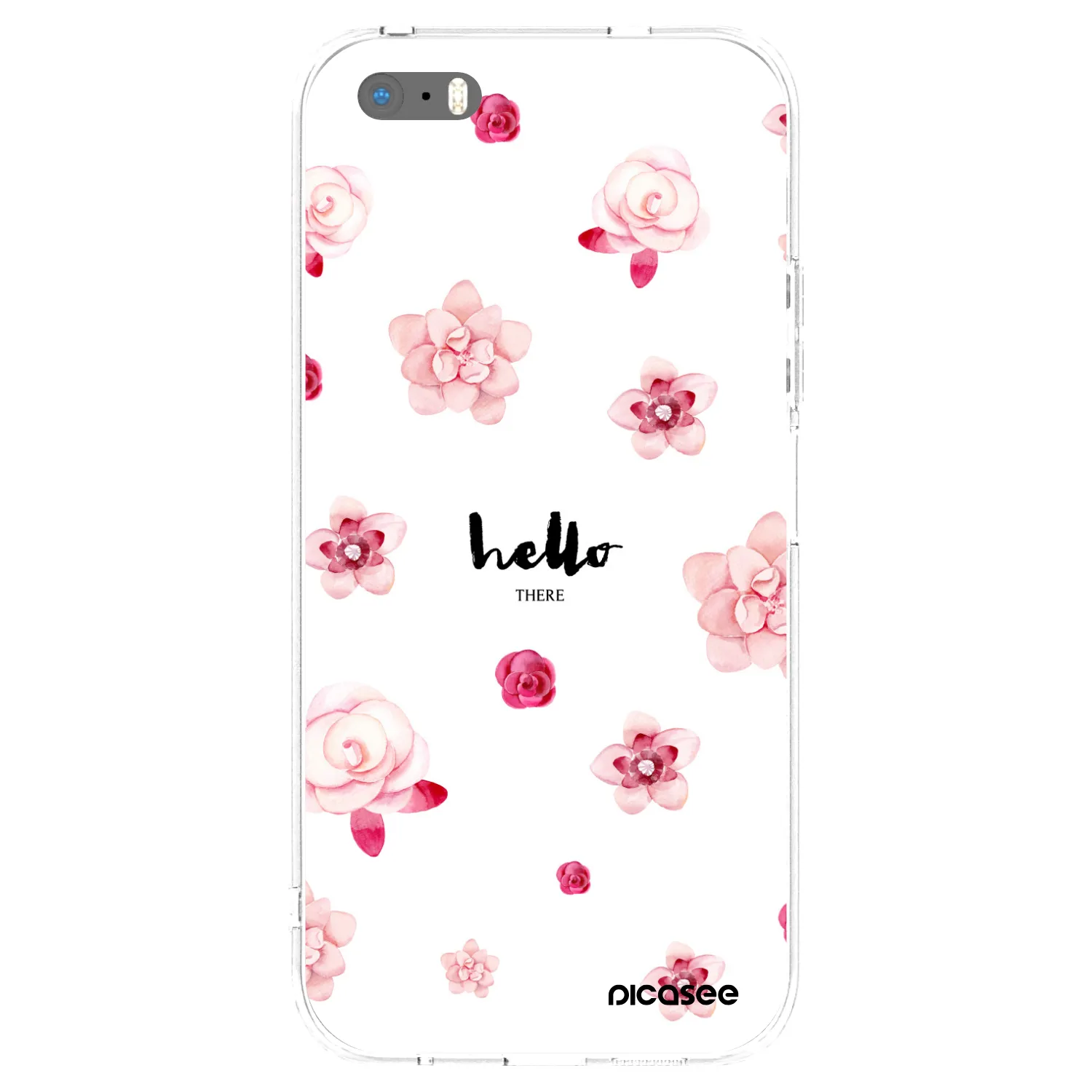 Picasee silikonowe przeźroczyste etui na Apple iPhone 5/5S/SE - Hello there