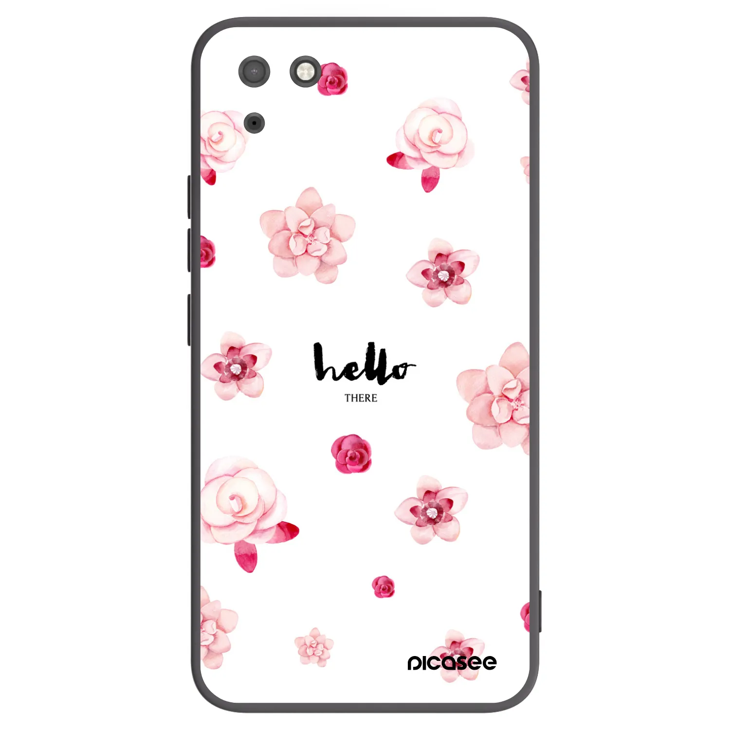 Picasee silikonowe czarne etui na Huawei Y5P - Hello there