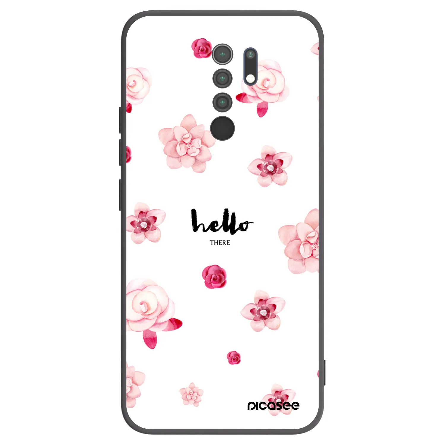 Picasee silikonowe czarne etui na Xiaomi Redmi 9 - Hello there
