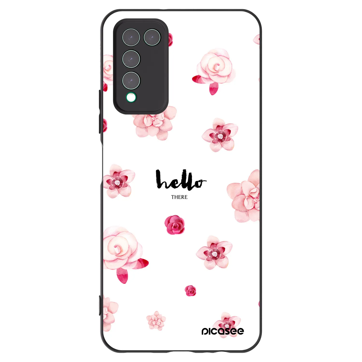 Picasee silikonowe czarne etui na Honor 10X Lite - Hello there