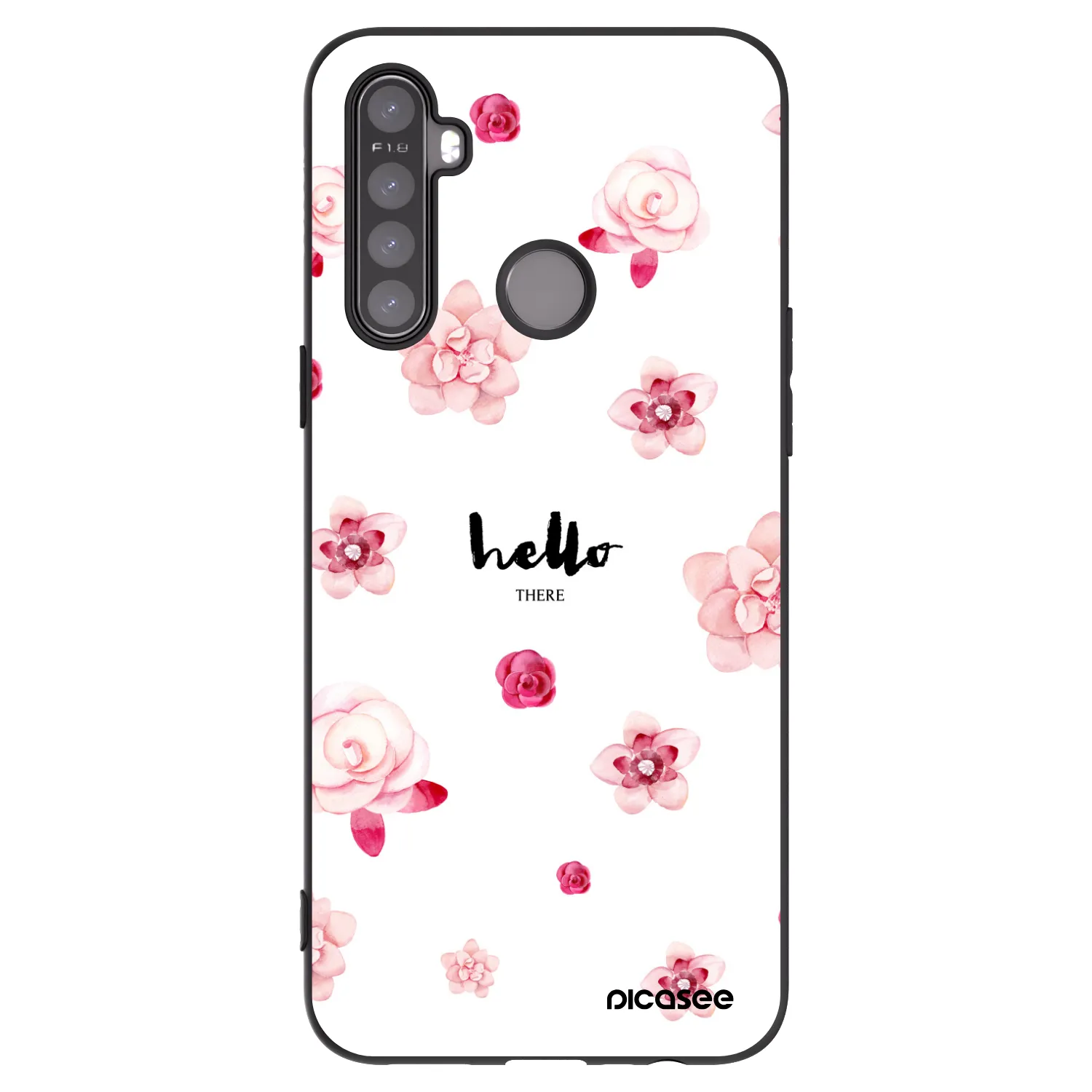 Picasee silikonowe czarne etui na Realme 6i - Hello there