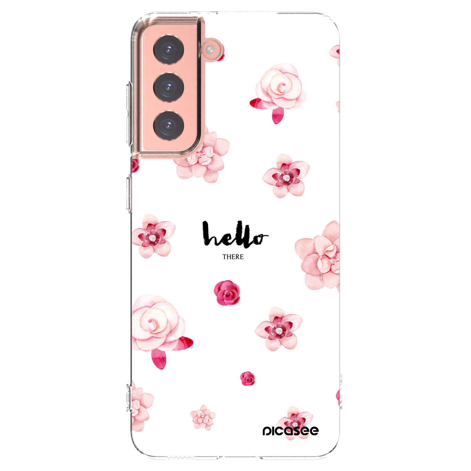 Picasee silikonowe przeźroczyste etui na Samsung Galaxy S21 5G G991B - Hello there