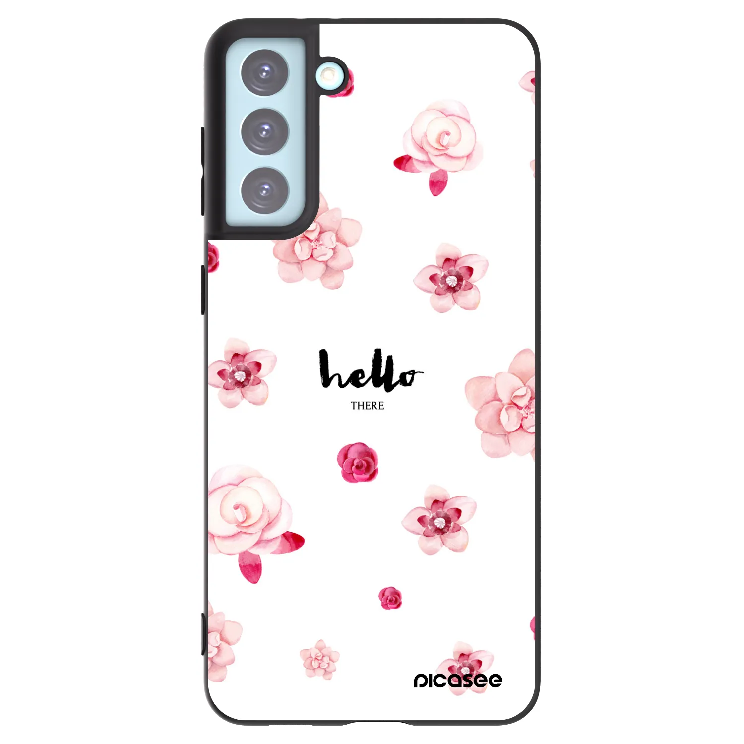 Picasee silikonowe czarne etui na Samsung Galaxy S21+ 5G G996F - Hello there