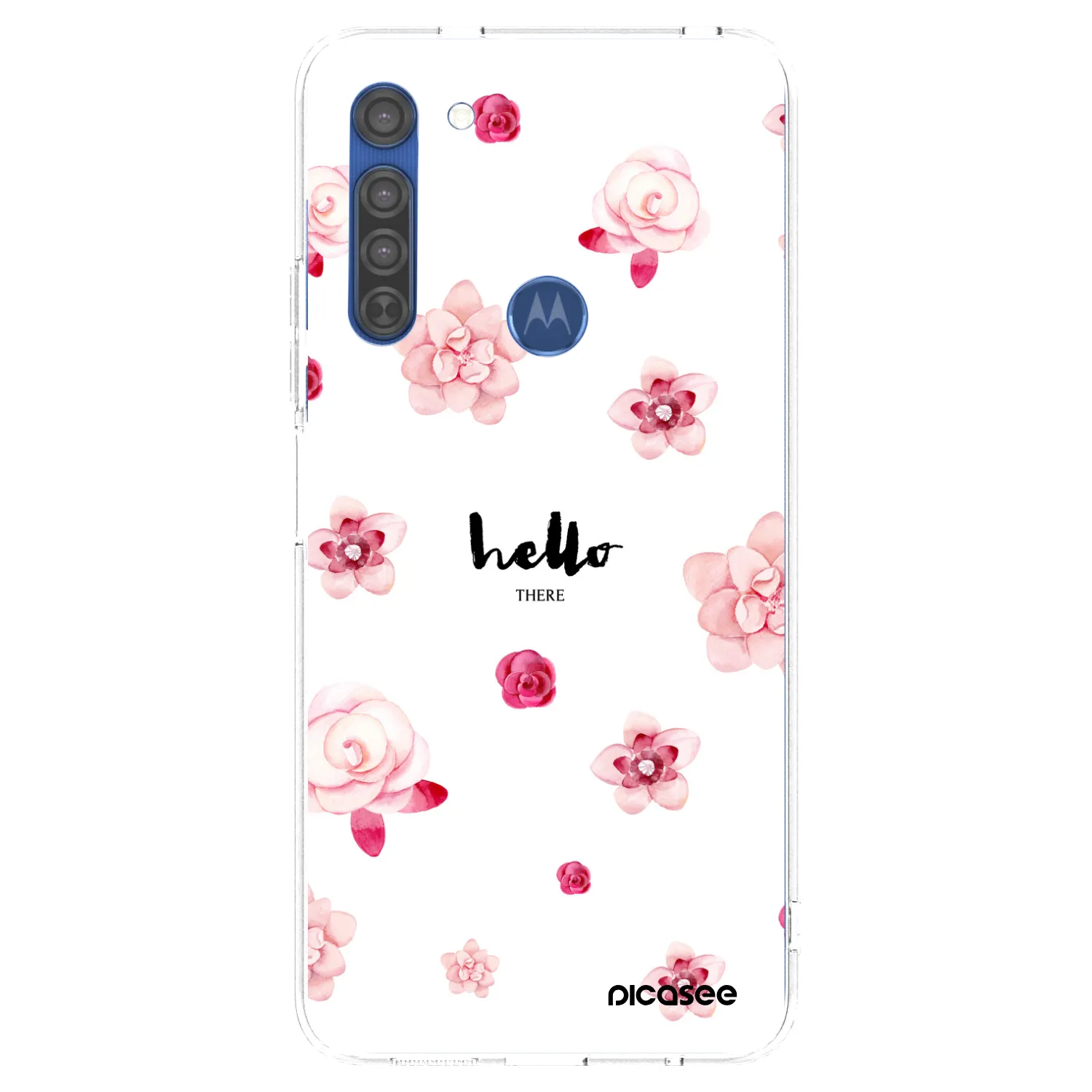 Picasee silikonowe przeźroczyste etui na Motorola Moto G8 - Hello there