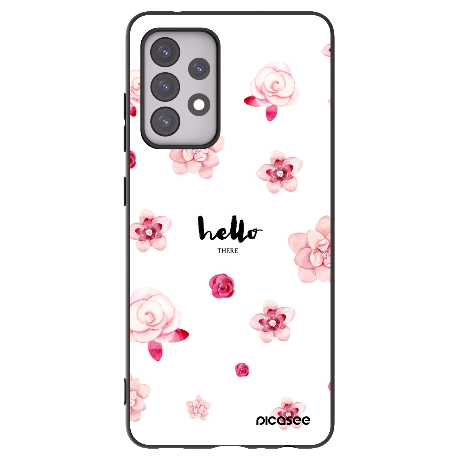 Picasee silikonowe czarne etui na Samsung Galaxy A52 5G A525F - Hello there