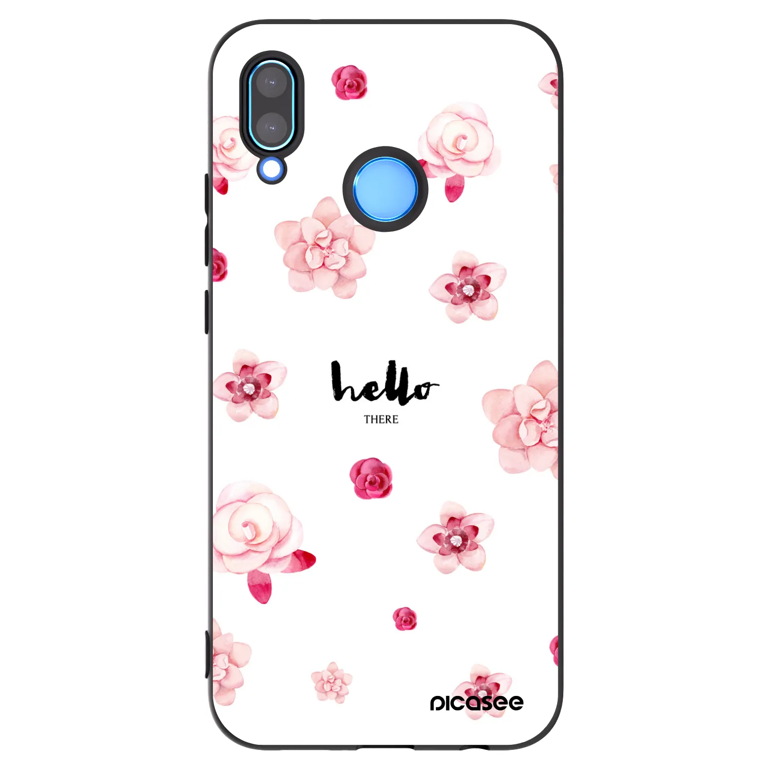 Picasee silikonowe czarne etui na Huawei P20 Lite - Hello there