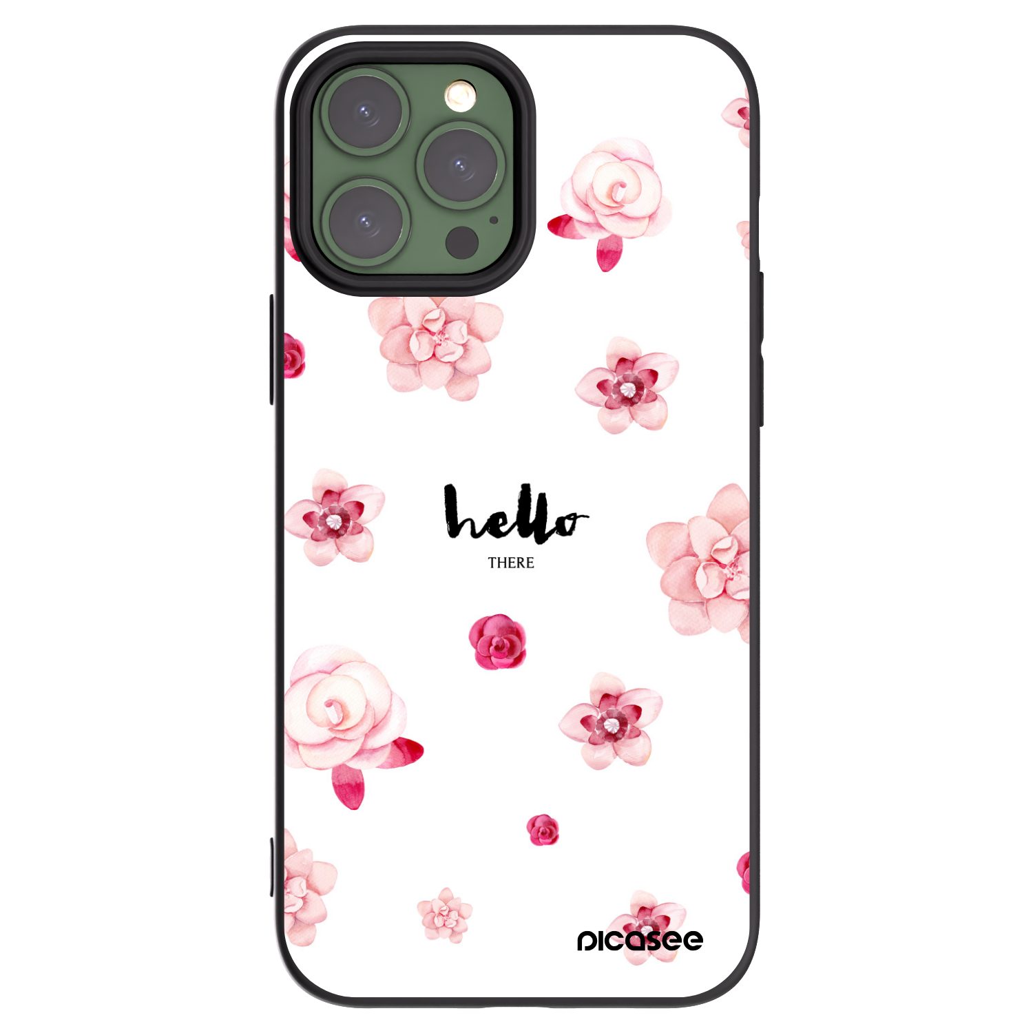 Picasee silikonowe czarne etui na Apple iPhone 13 Pro Max - Hello there