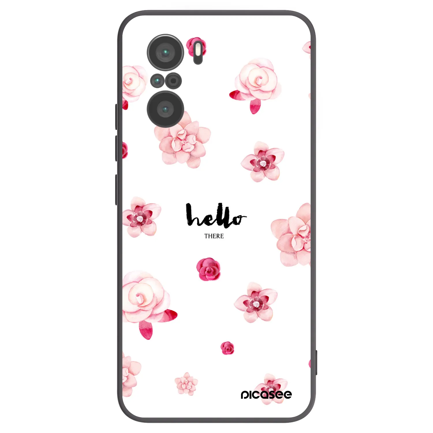 Picasee silikonowe czarne etui na Xiaomi Poco F3 - Hello there