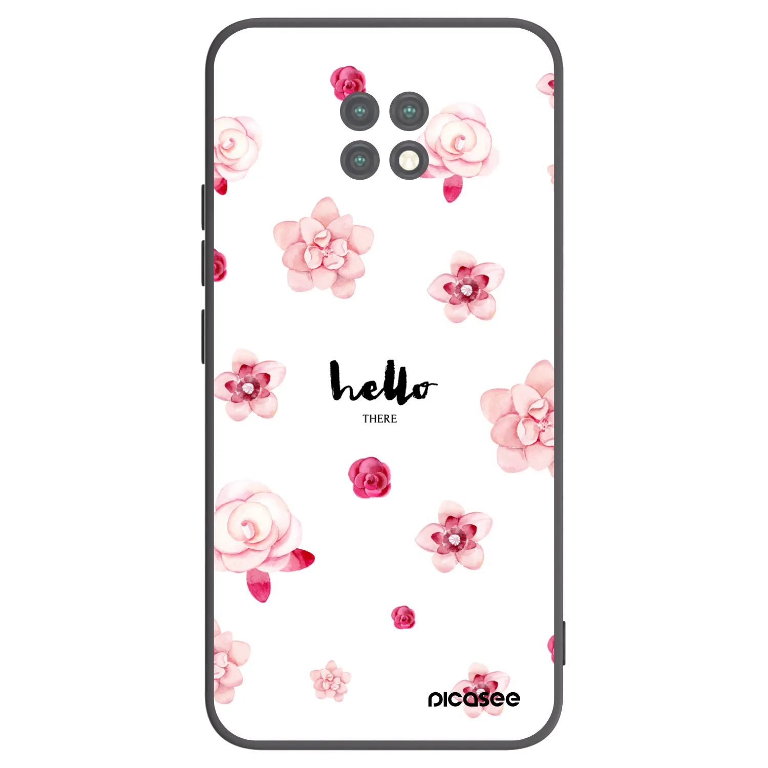 Picasee silikonowe czarne etui na Xiaomi Redmi Note 9T - Hello there