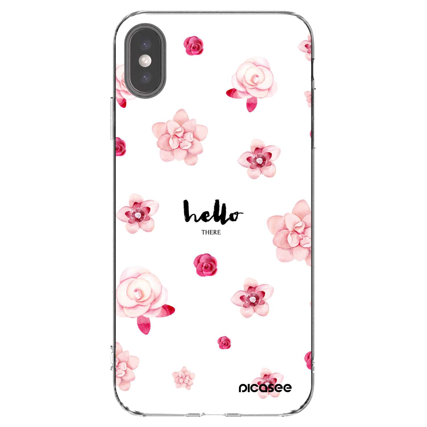 Picasee silikonowe przeźroczyste etui na Apple iPhone XS Max - Hello there