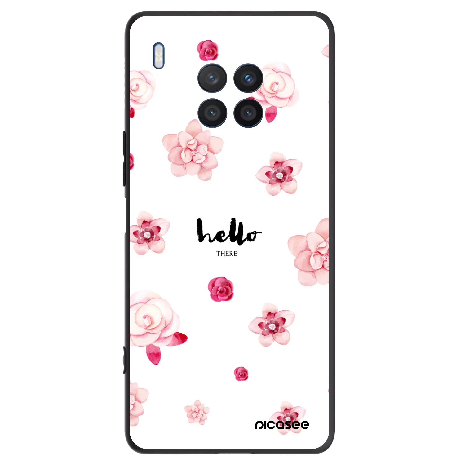 Picasee silikonowe czarne etui na Honor 50 Lite - Hello there