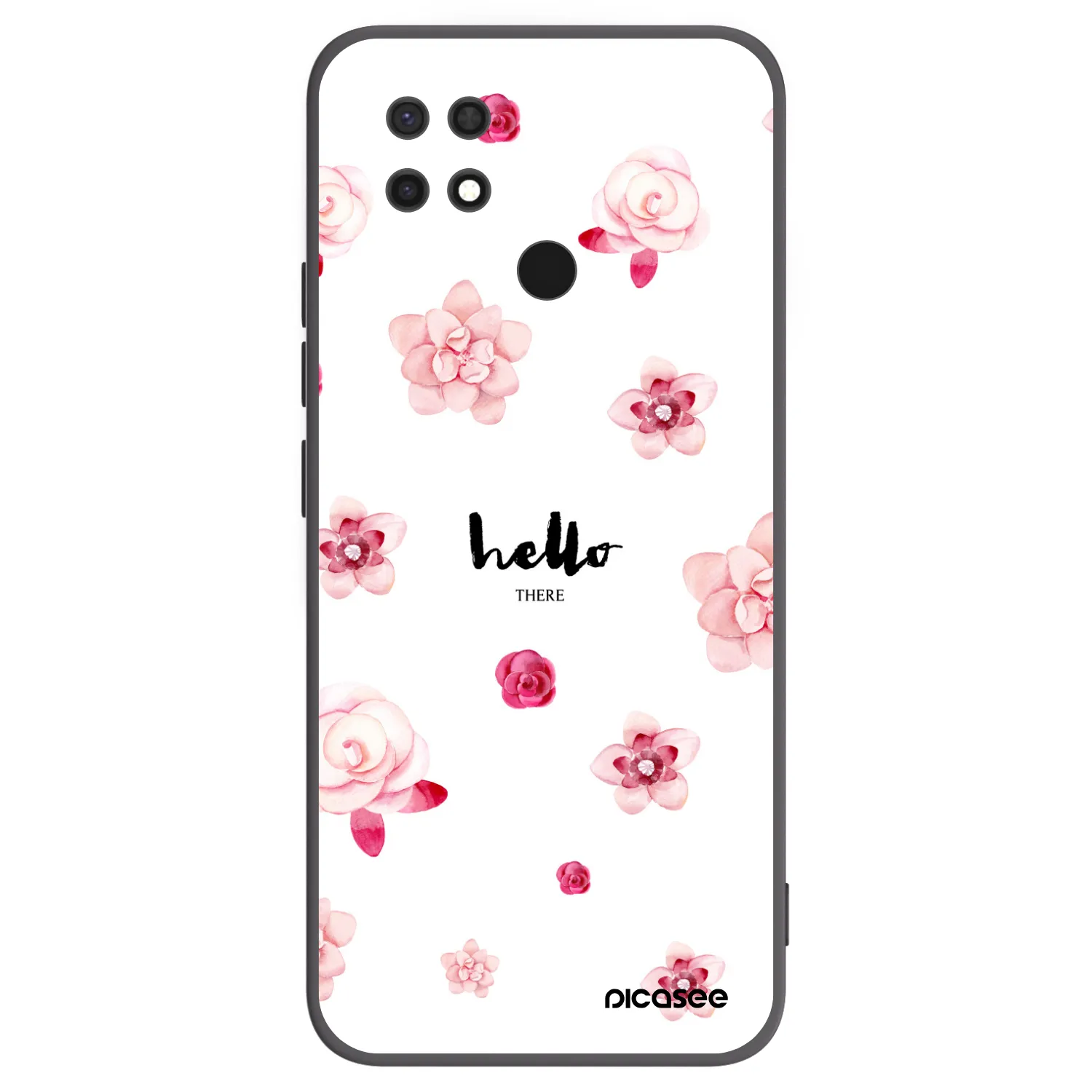 Picasee silikonowe czarne etui na Xiaomi Redmi 10C - Hello there