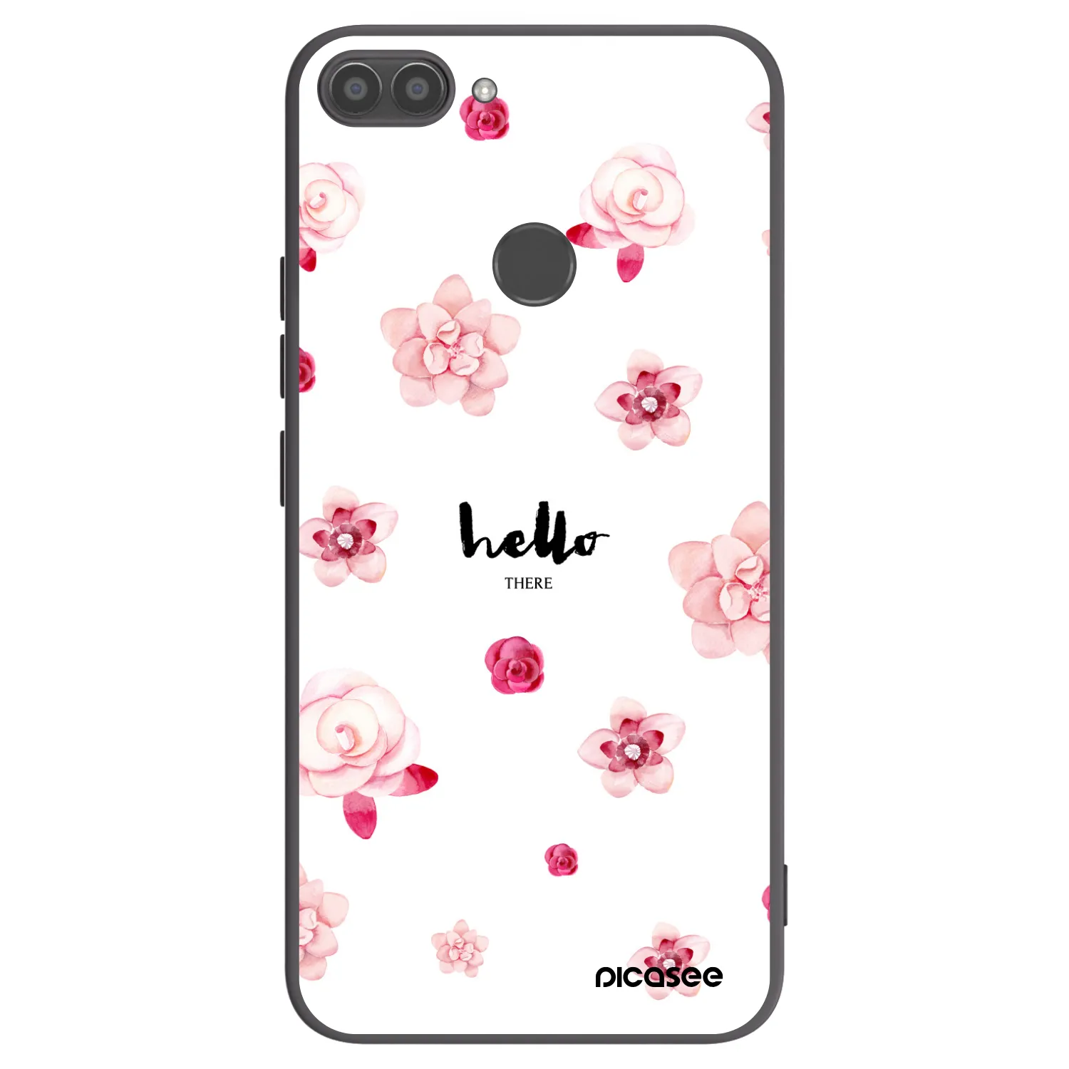 Picasee silikonowe czarne etui na Huawei P Smart - Hello there