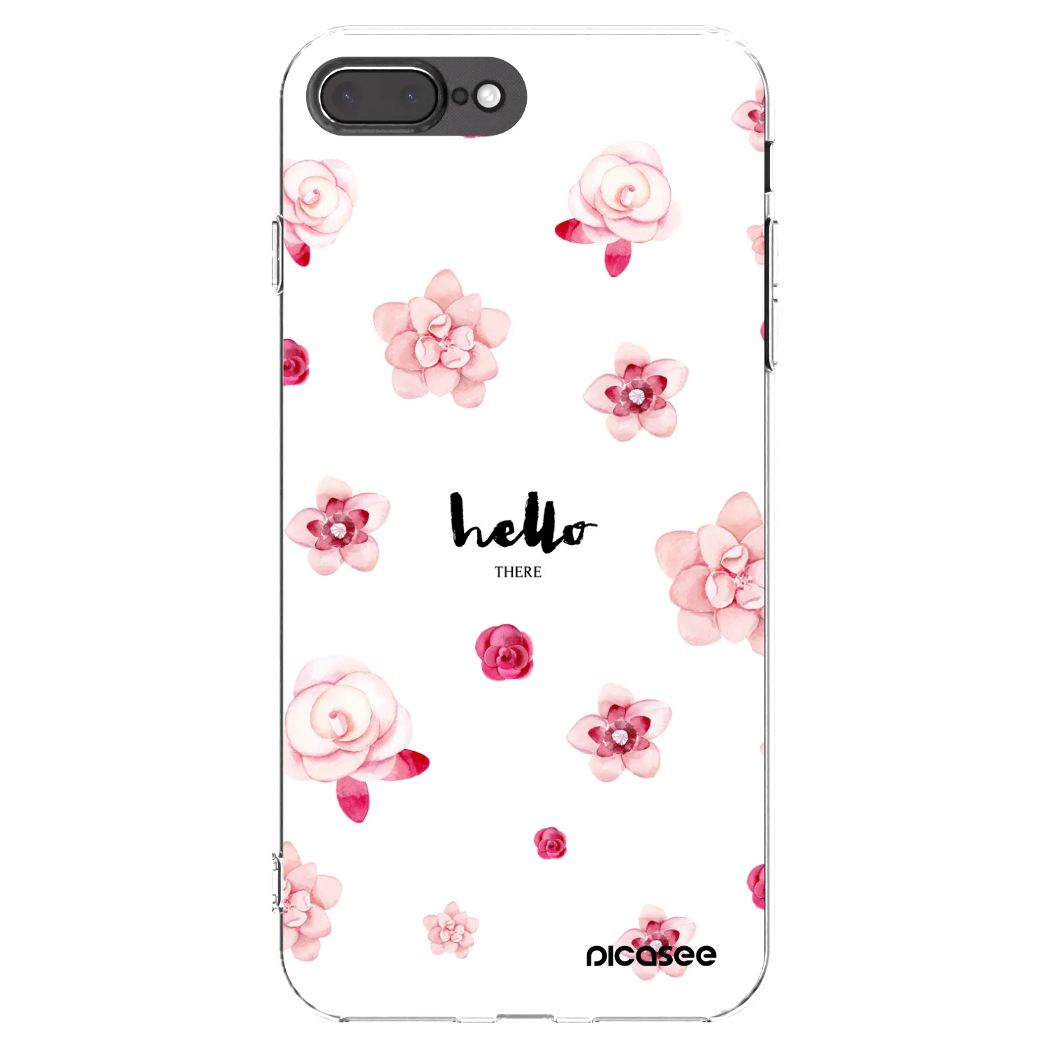 Picasee silikonowe przeźroczyste etui na Apple iPhone 8 Plus - Hello there