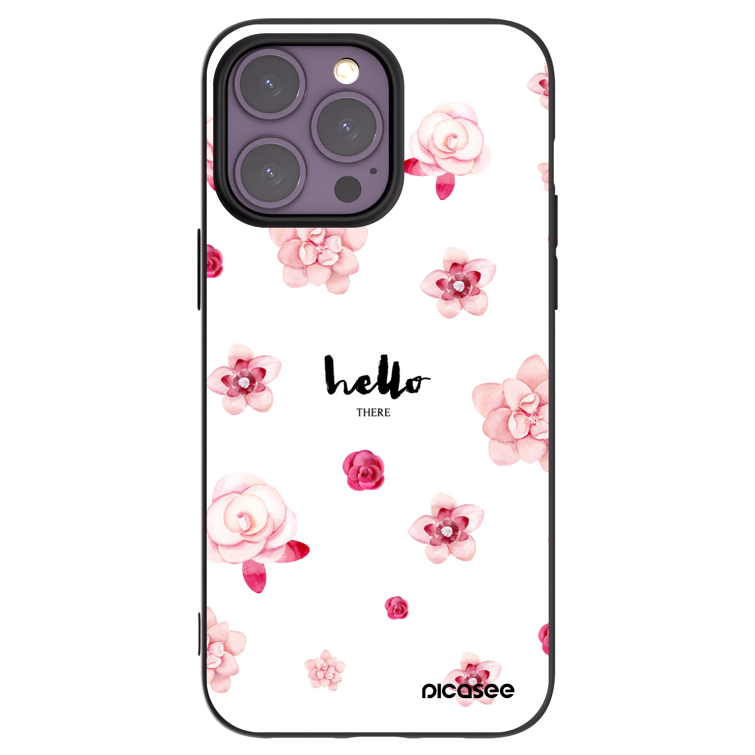 Picasee silikonowe czarne etui na Apple iPhone 14 Pro Max - Hello there