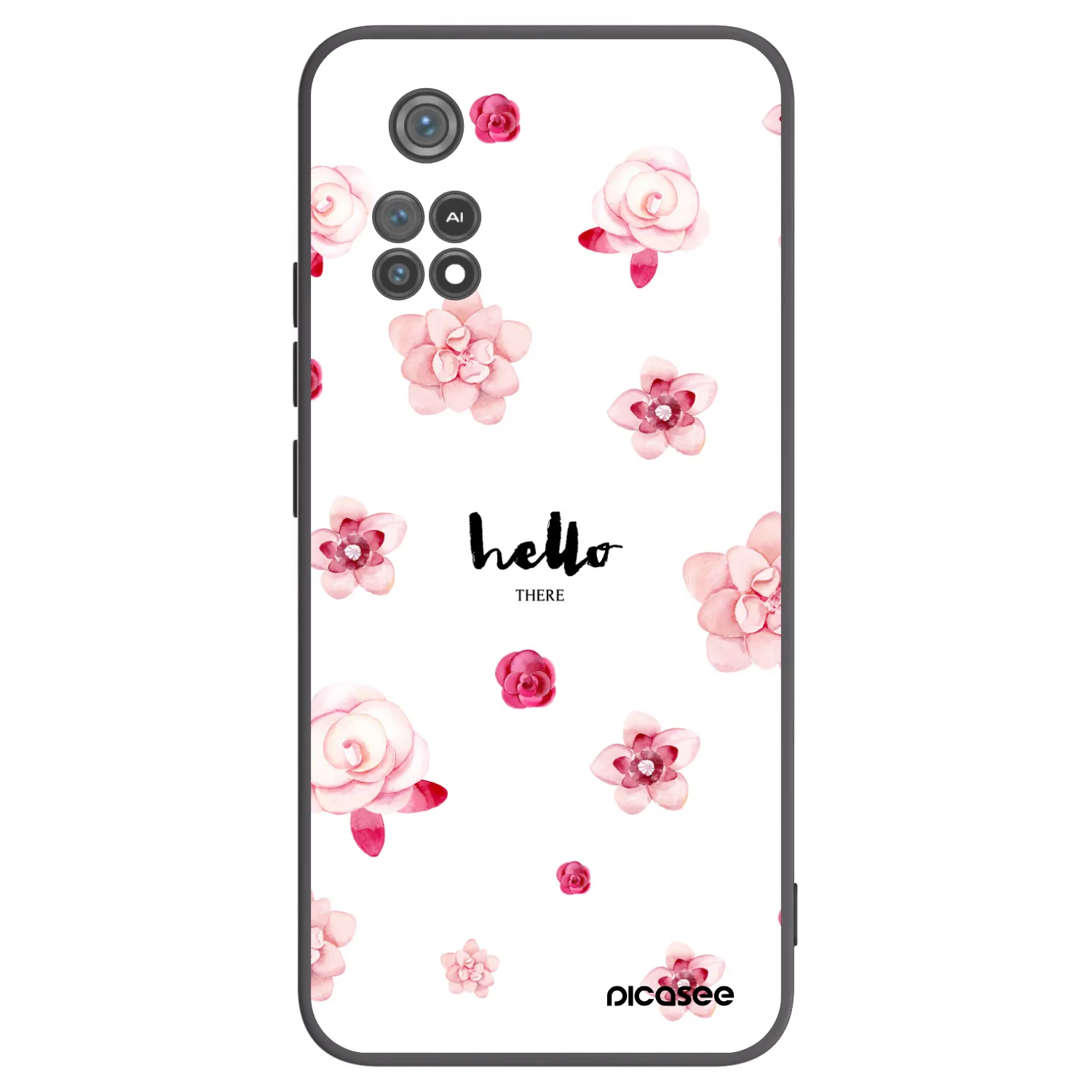Picasee silikonowe czarne etui na Xiaomi Poco M4 Pro - Hello there