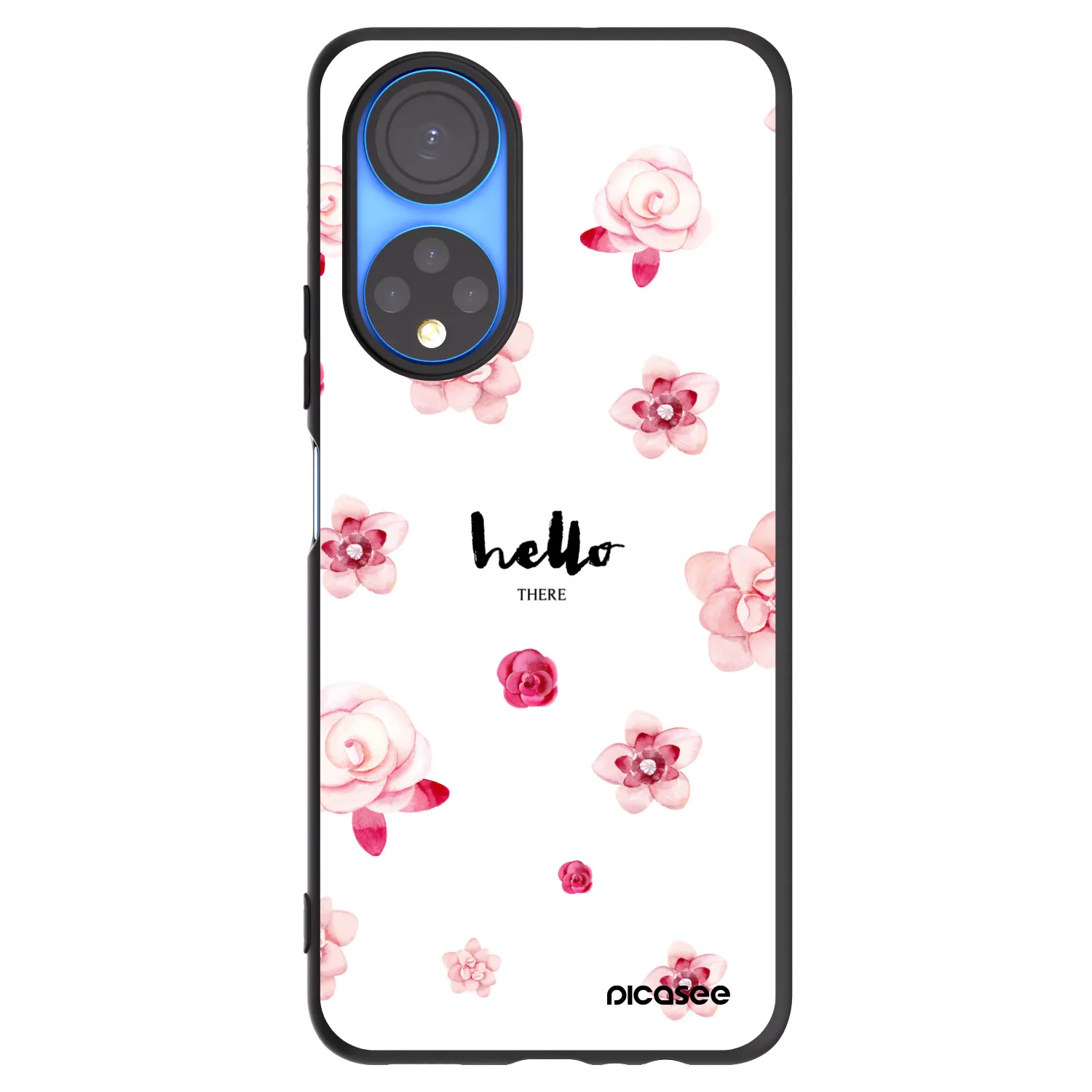 Picasee silikonowe czarne etui na Honor X7 - Hello there