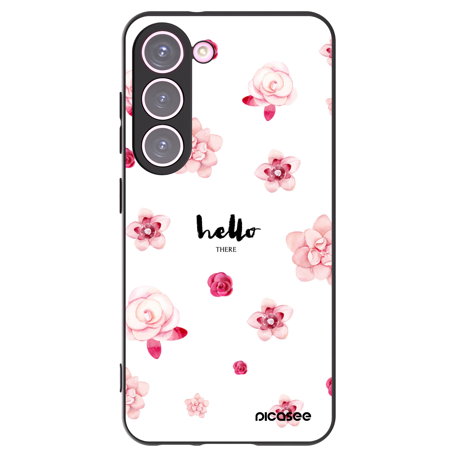 Picasee silikonowe czarne etui na Samsung Galaxy S23 5G - Hello there