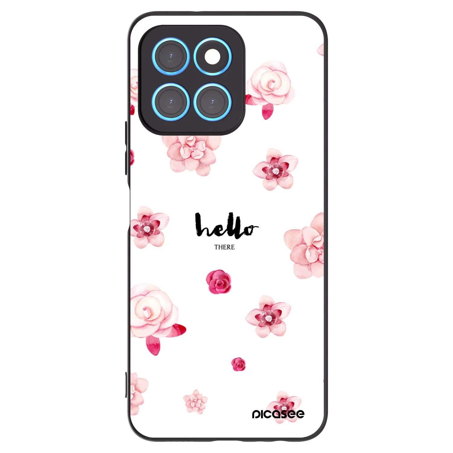 Picasee silikonowe czarne etui na Honor X8 5G - Hello there