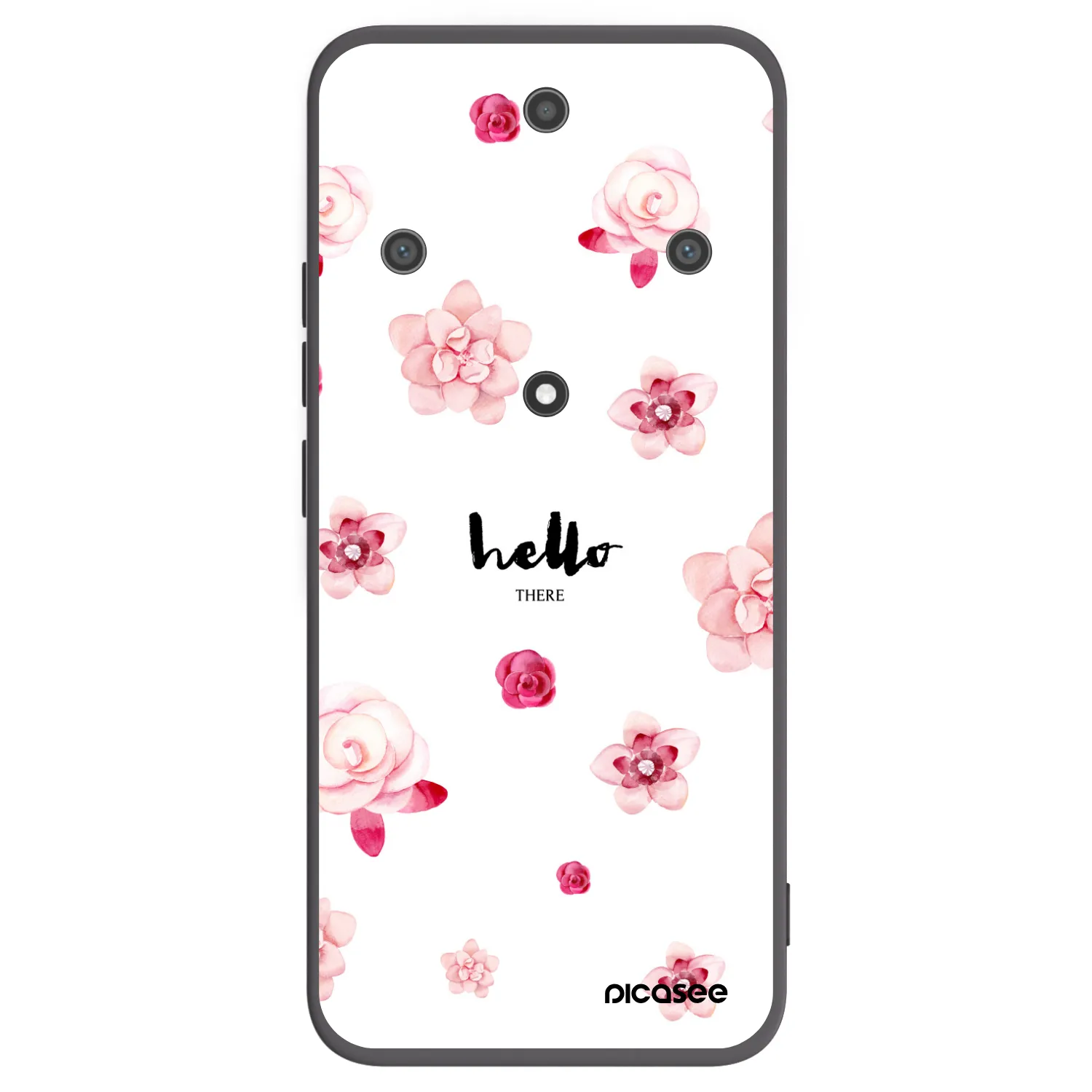 Picasee silikonowe czarne etui na Honor Magic5 Lite 5G - Hello there