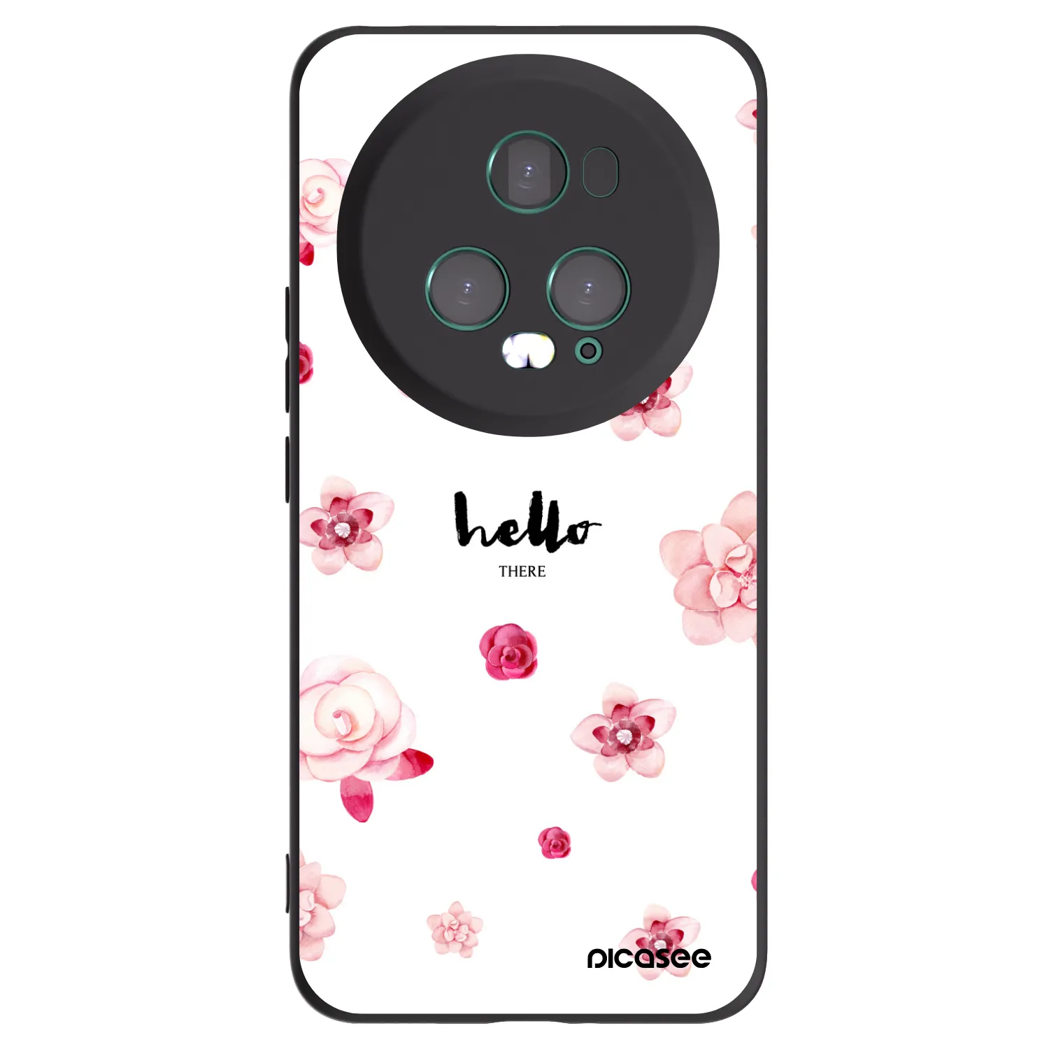 Picasee silikonowe czarne etui na Honor Magic5 Pro - Hello there