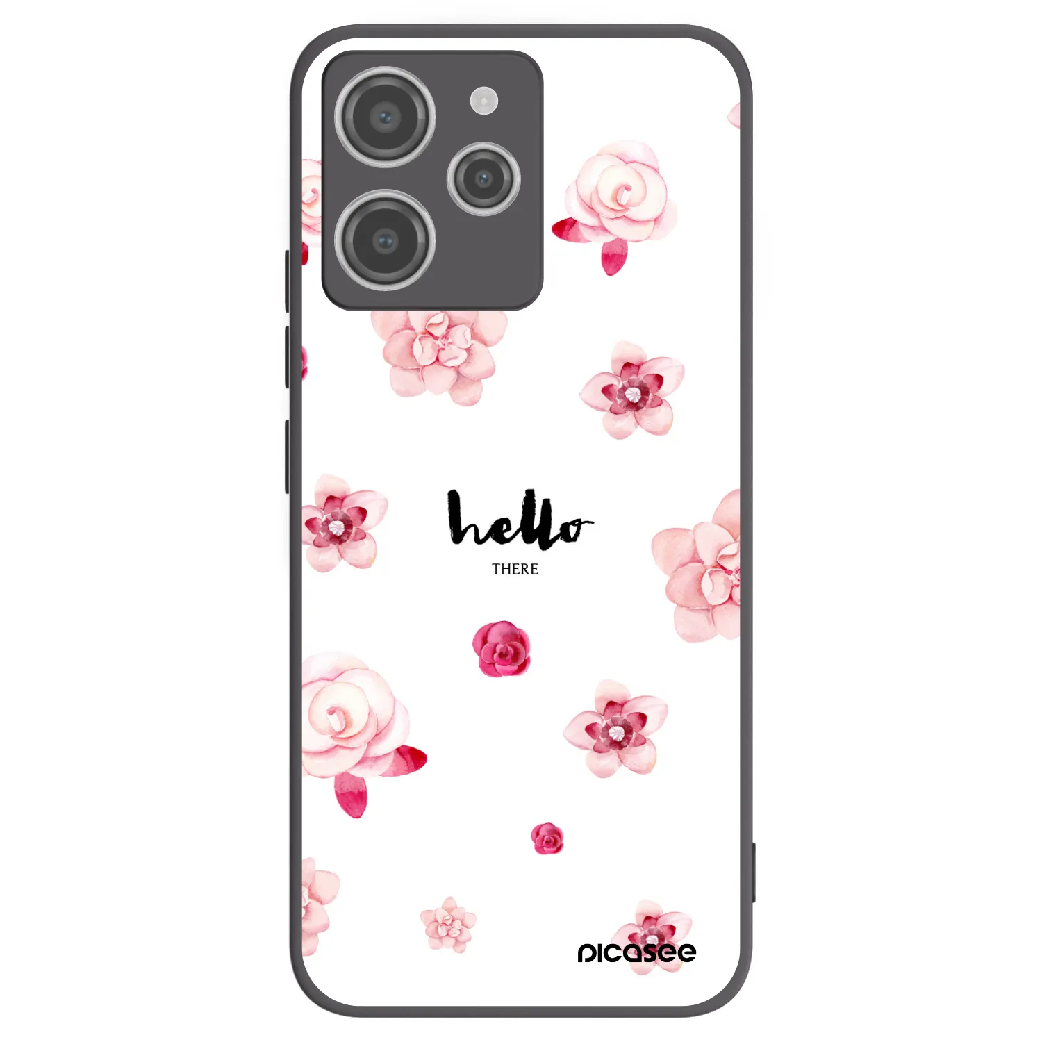 Picasee silikonowe czarne etui na Xiaomi Redmi 12 4G - Hello there