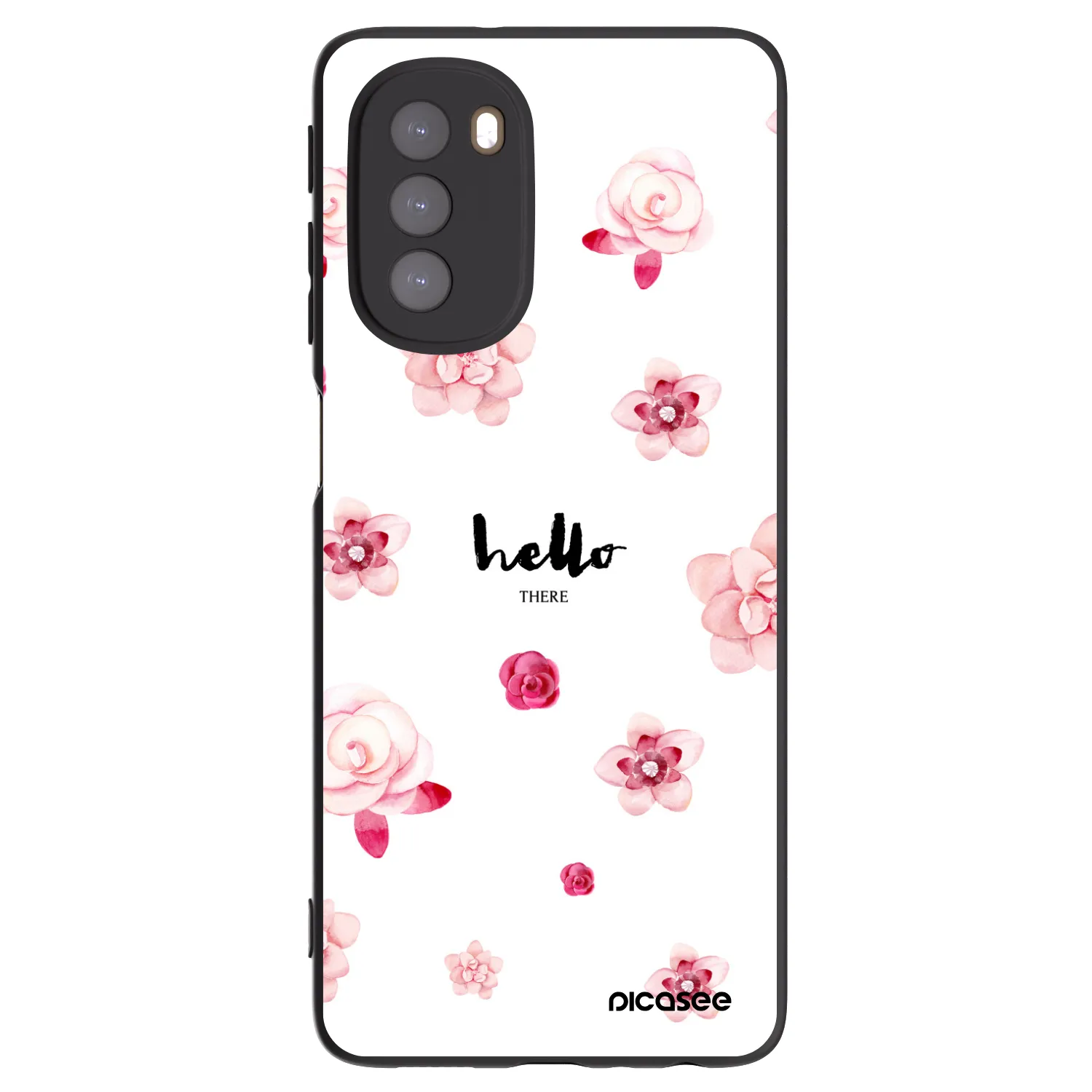 Picasee silikonowe czarne etui na Motorola Moto G51 - Hello there