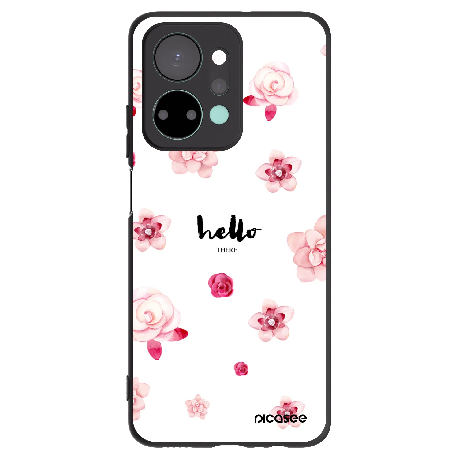 Picasee silikonowe czarne etui na Honor X7a - Hello there