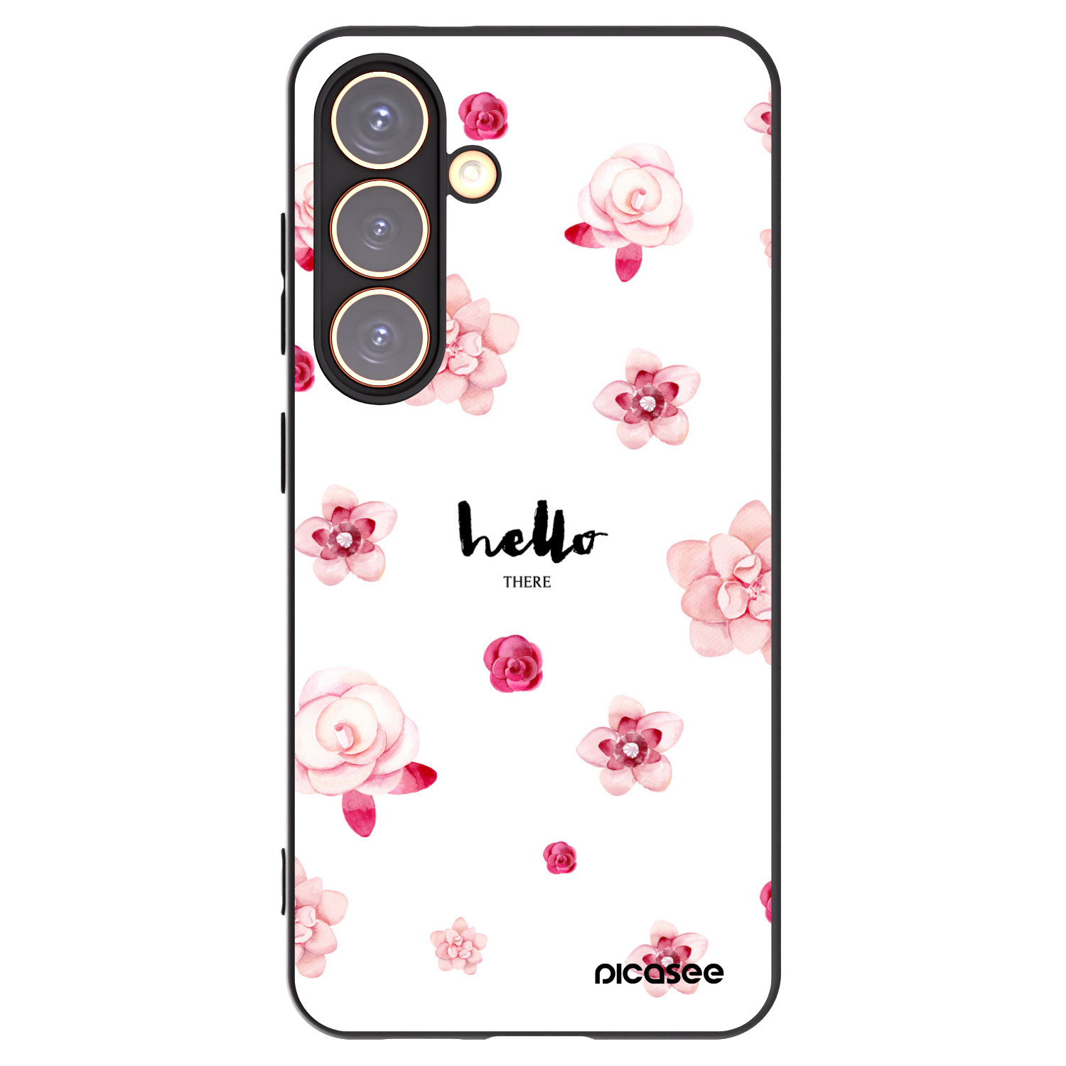 Picasee silikonowe czarne etui na Samsung Galaxy S24 S921B 5G - Hello there