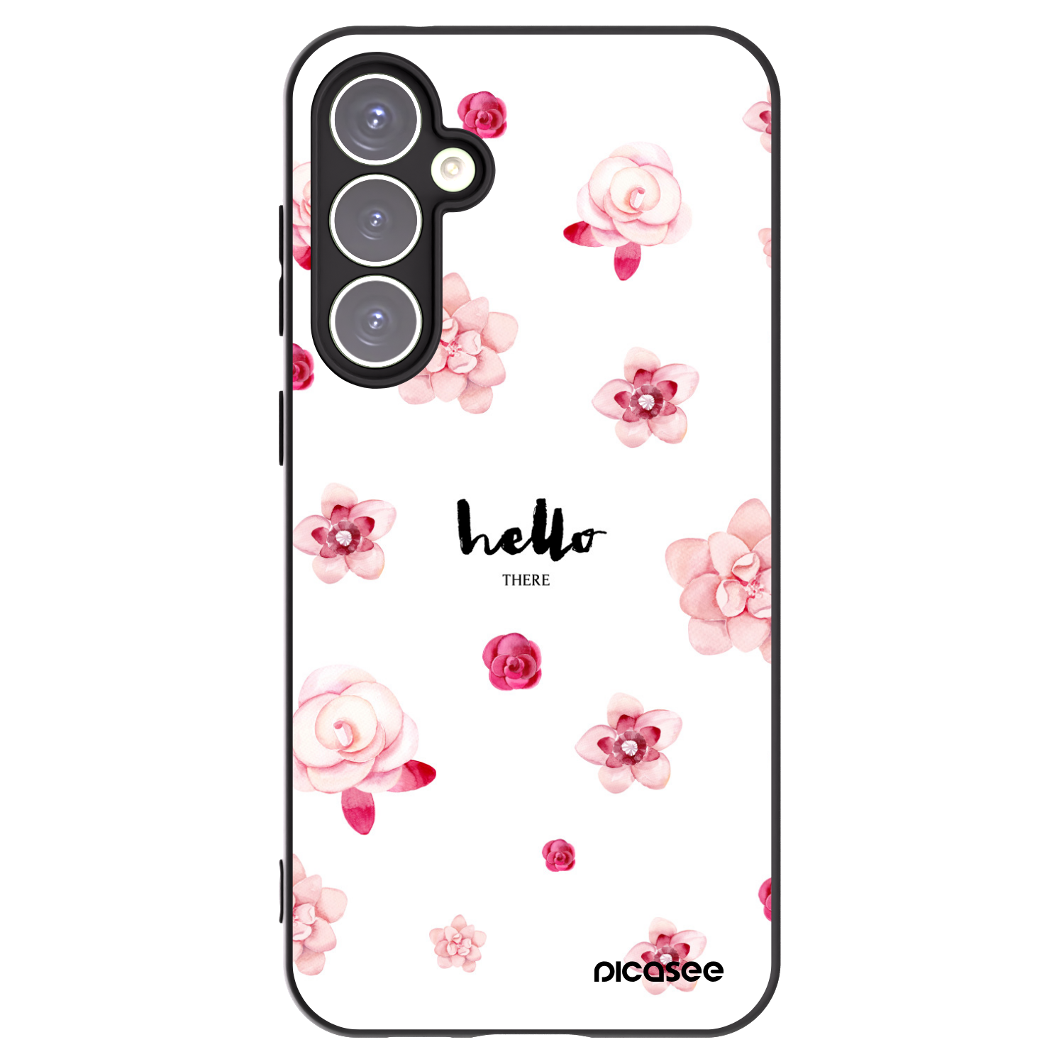 Picasee silikonowe czarne etui na Samsung Galaxy S23 FE S711B - Hello there