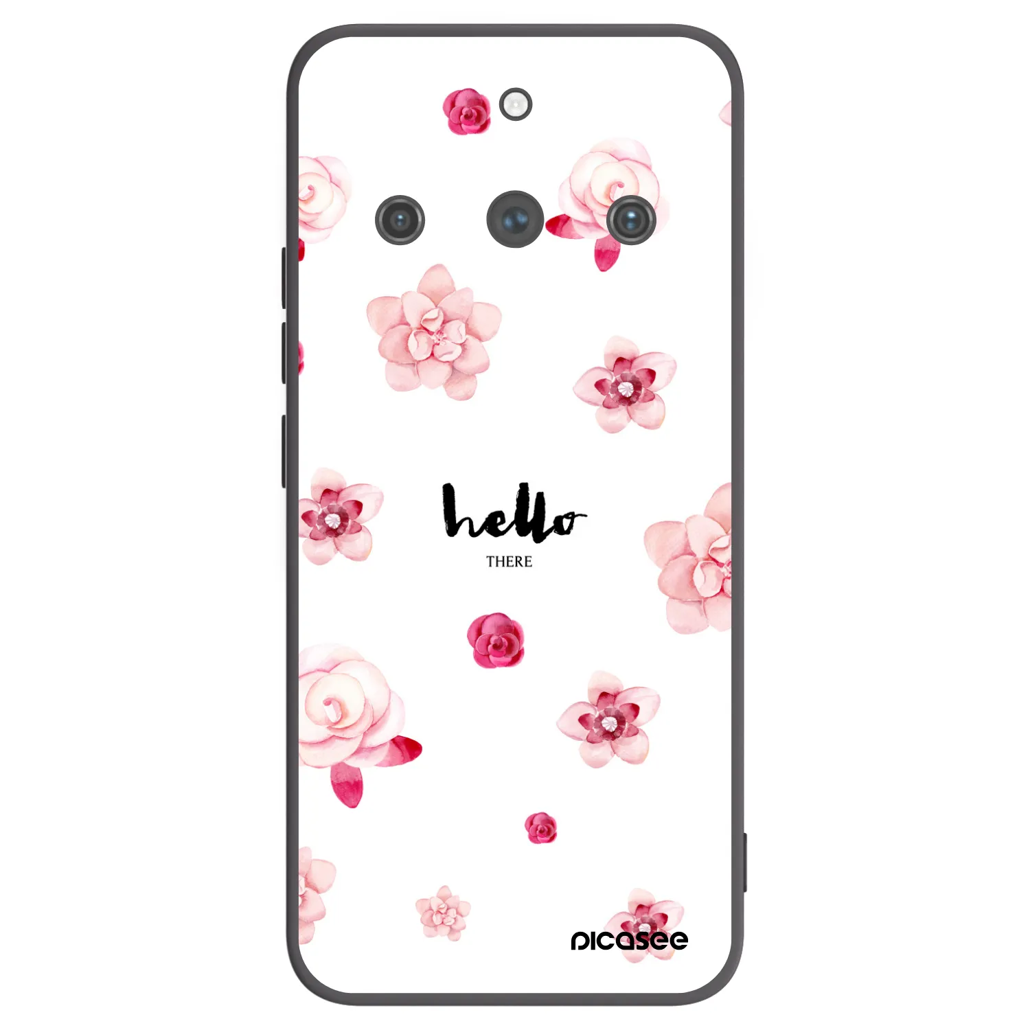 Picasee silikonowe czarne etui na Realme 11 Pro+ - Hello there