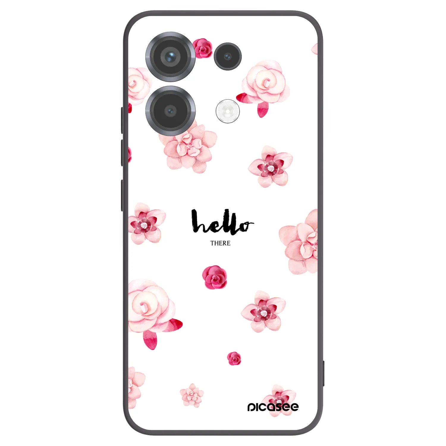 Picasee silikonowe czarne etui na Xiaomi Poco X6 - Hello there