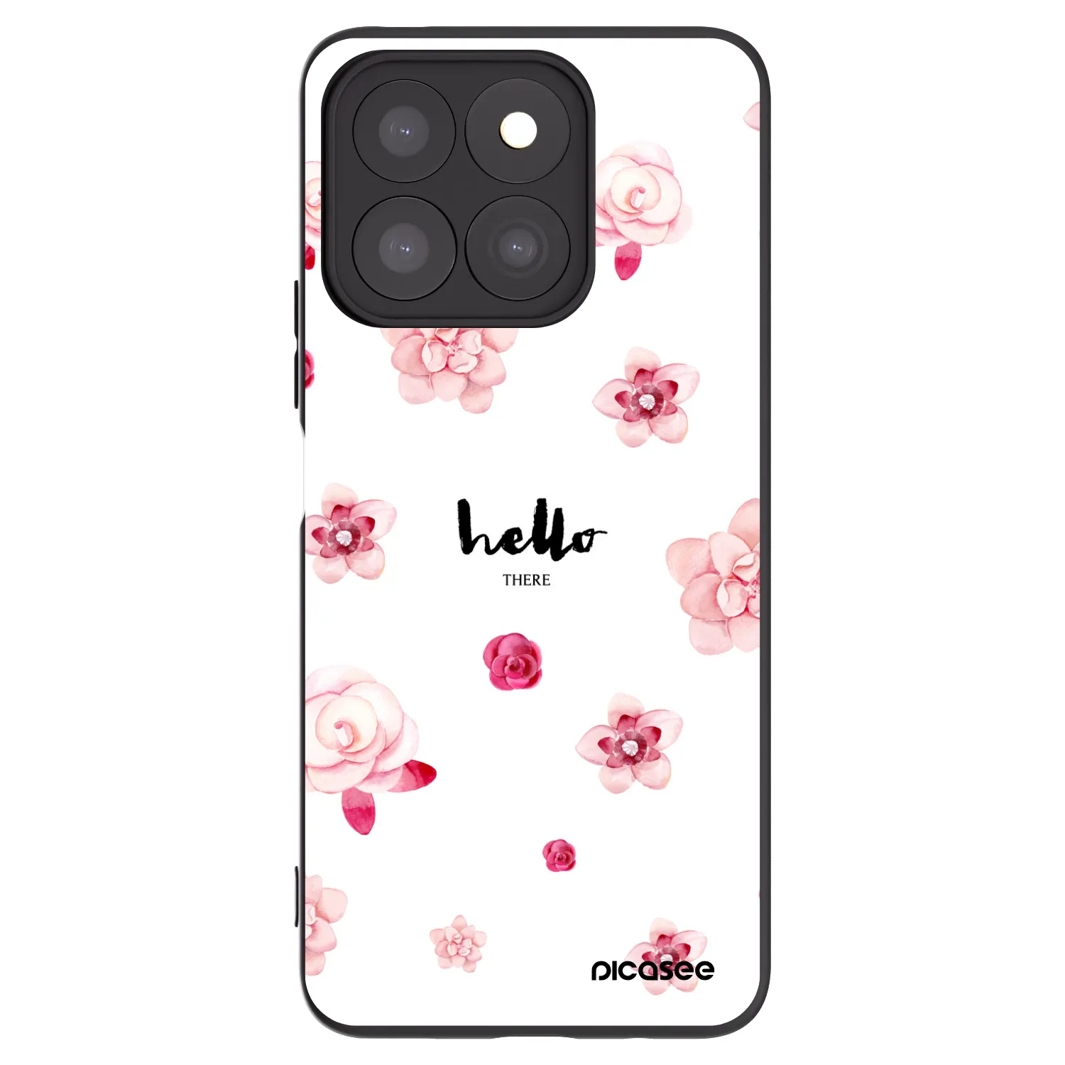Picasee silikonowe czarne etui na Honor X8b - Hello there